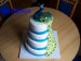 dort svatební čtyřpatrový s pávem